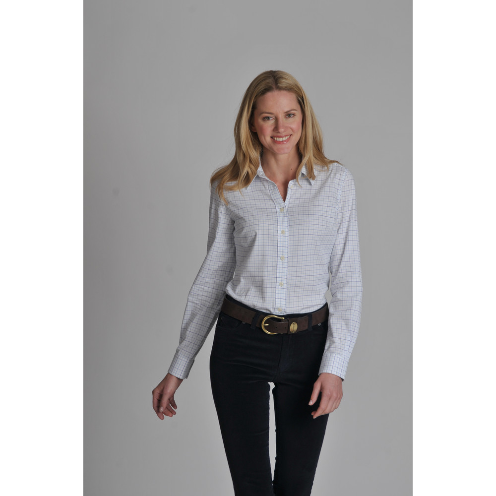 SchoffelLadies Tattersall Shirt - Blue 