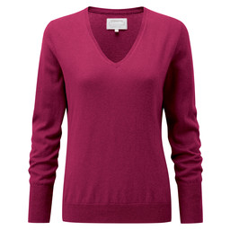 Cotton Cashmere V Neck in Blue | Schoffel Cotton Cashmere V Neck in Blue | Schoffel