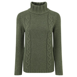 Merino Cable Roll Neck Grousemoor