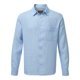 Thornham Classic Shirt Linen Lt Blue