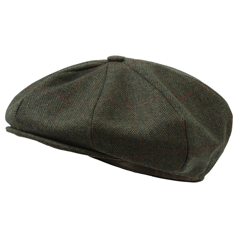 V8 Tweed Cap in Dark Brown | Schoffel