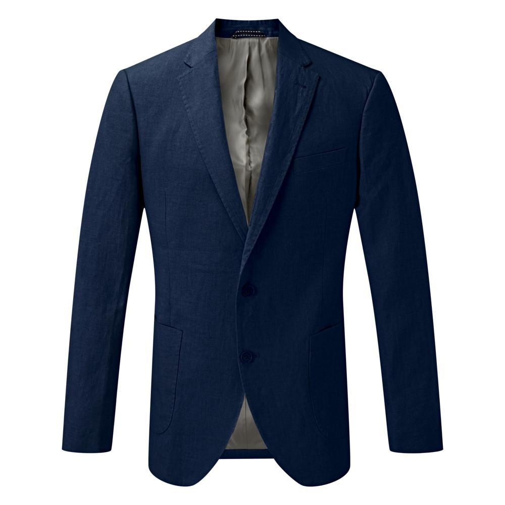 Navy blue linen blazer clearance