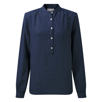 Athena Linen Shirt Navy