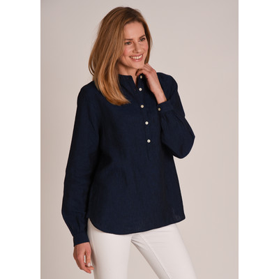 Athena Linen Shirt Navy