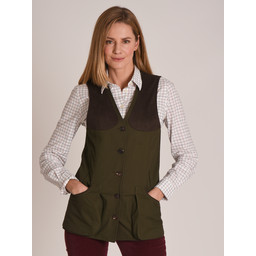 Ladies All Seasons Shooting Vest Dark Olive