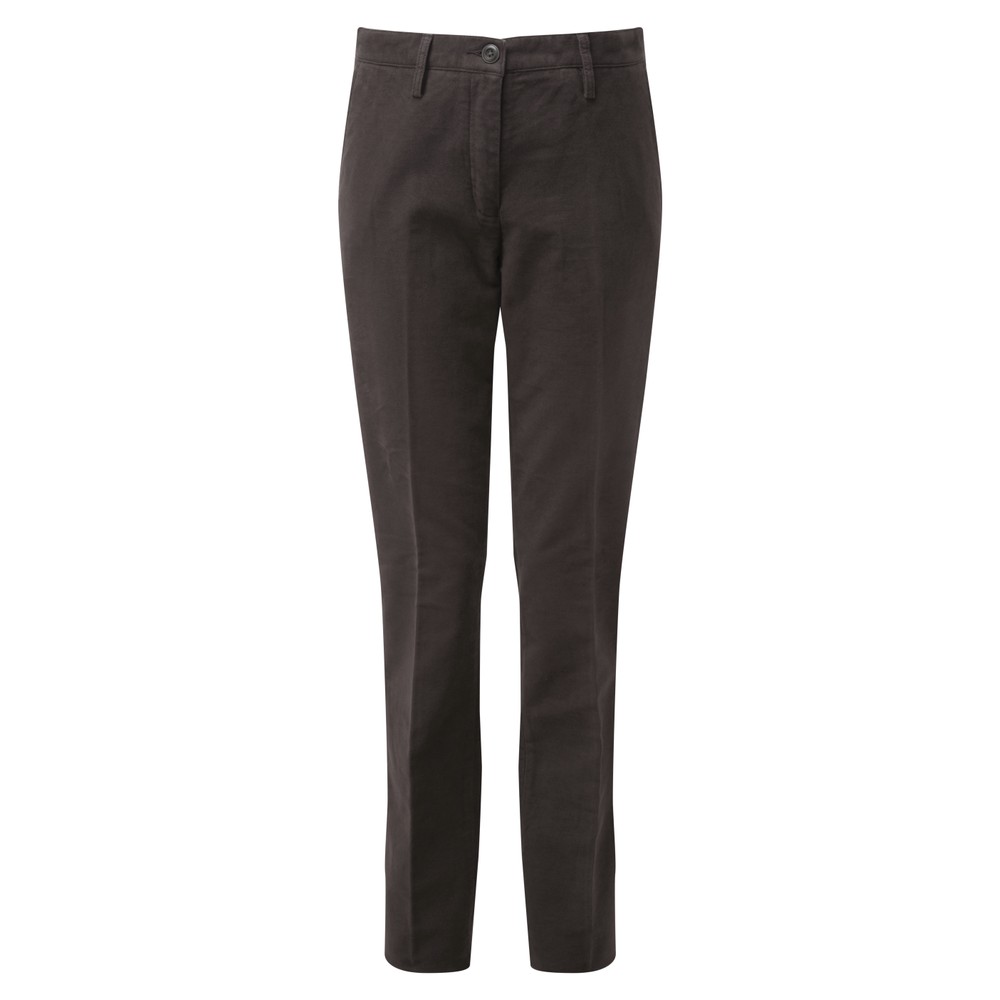 Ladies Moleskin Trousers in Dark Brown | Schoffel