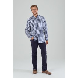 Sandbanks Tailored Shirt Navy Check