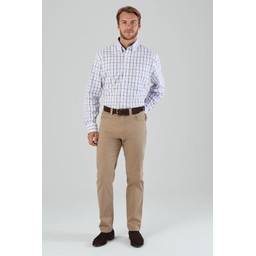 Brancaster Classic Shirt Purple Check Wide