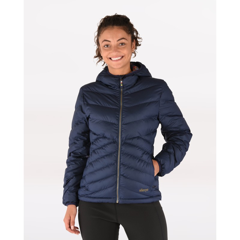 Download Womens Annapurna Hooded Jacket in Blue | Sherpa Adventure Gear