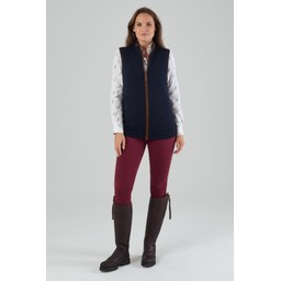Ladies Lambswool Aerobloc Gilet Navy