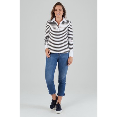 Salcombe Shirt Harbour Stripe Dk Olive