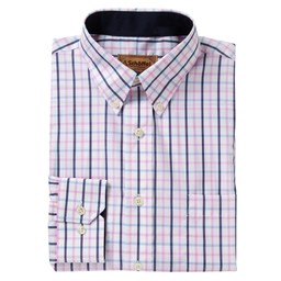 Holkham Classic Shirt Marine/Cornflower/Pink