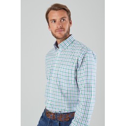 Holkham Classic Shirt Marine/Pink/Green