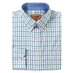 Holkham Classic Shirt Marine/Pink/Green