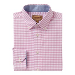 Soft Oxford Tailored Shirt Pale Pink Gingham