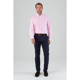 Soft Oxford Tailored Shirt Pale Pink Gingham