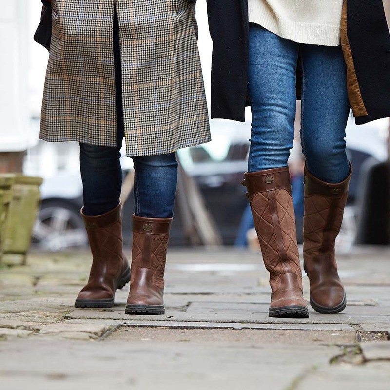 Women's Jameson Mid Leather Wellington Boots - 