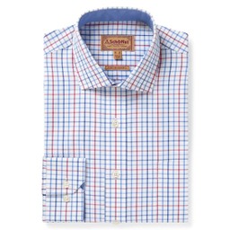 Milton Tailored Shirt Red/Denim Check