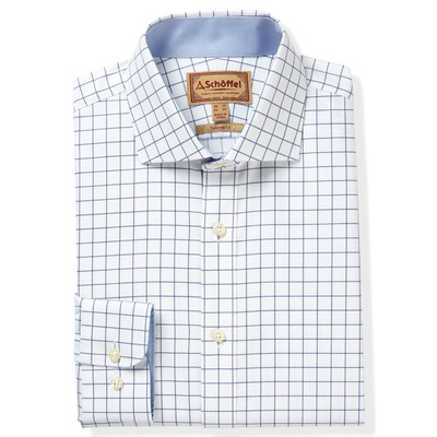 Greenwich Tailored Shirt Navy Check
