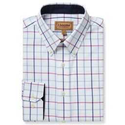 Brancaster Classic Shirt Blue/Pink Check