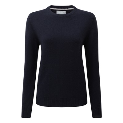Ladies Merino Crew Neck Navy