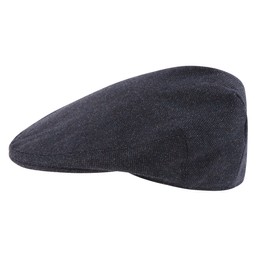 Countryman Tweed Cap Navy Herringbone Tweed