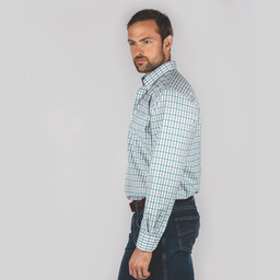Holkham Classic Shirt Marine/Pink/Green