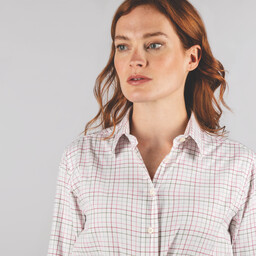 Ashley Tattersall Shirt Dusty Pink Tattersall