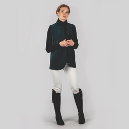 Ladies Nehru Waistcoat Kingfisher