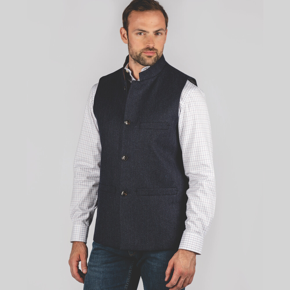 tweed nehru waistcoat