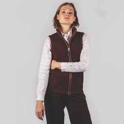 Lyndon Fleece Gilet Ruby