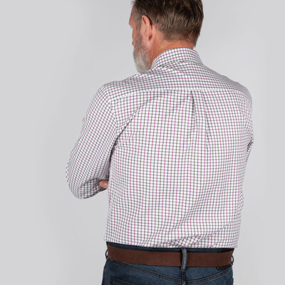 Burnham Tattersall Classic Shirt Ruby Check