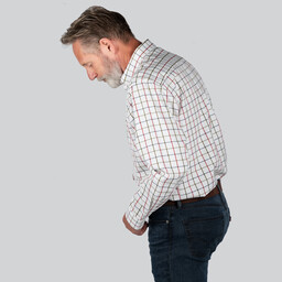 Brancaster Classic Shirt Red/Navy/Olive Wide