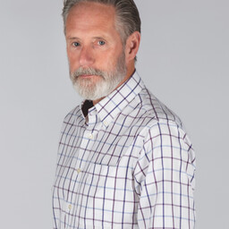 Brancaster Classic Shirt Purple Check Wide