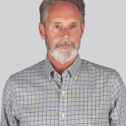 Burnsall Tailored Shirt Navy/Olive Micro