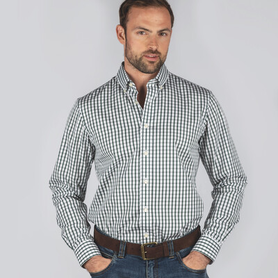 Harlyn Tailored Fit Shirt Sage Check
