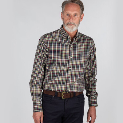 Berkshire Tailored Fit Shirt Fig/Navy/Beige