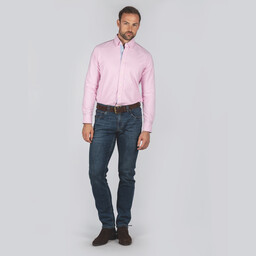 Soft Oxford Tailored Shirt Pale Pink Gingham