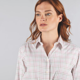 Ashley Tattersall Shirt Dusty Pink Tattersall