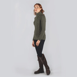 Merino Cable Roll Neck Grousemoor
