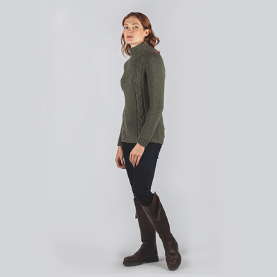 Merino Cable Roll Neck Grousemoor