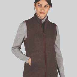 Ladies Lambswool Aerobloc Gilet Mole