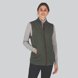 Ladies Lambswool Aerobloc Gilet Cedar Green