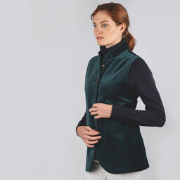 Ladies Nehru Waistcoat Kingfisher