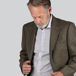 Belgrave Tweed Sports Jacket Loden Green Herringbone Tweed
