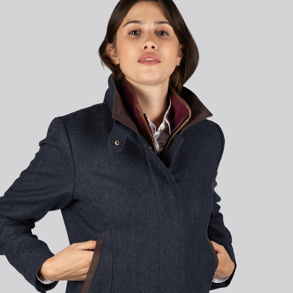tweed jacket navy