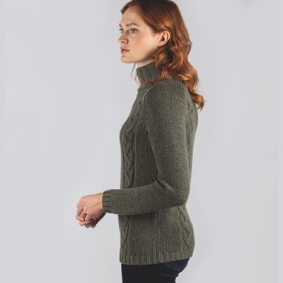 Merino Cable Roll Neck Grousemoor