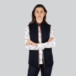 Ladies Lambswool Aerobloc Gilet Navy