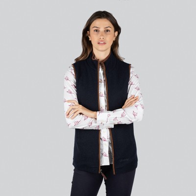 Ladies Lambswool Aerobloc Gilet Navy
