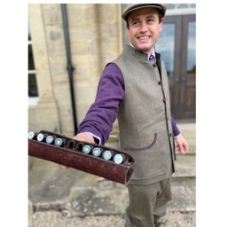 Holcot Tweed Waistcoat Loden Green Herringbone Tweed
